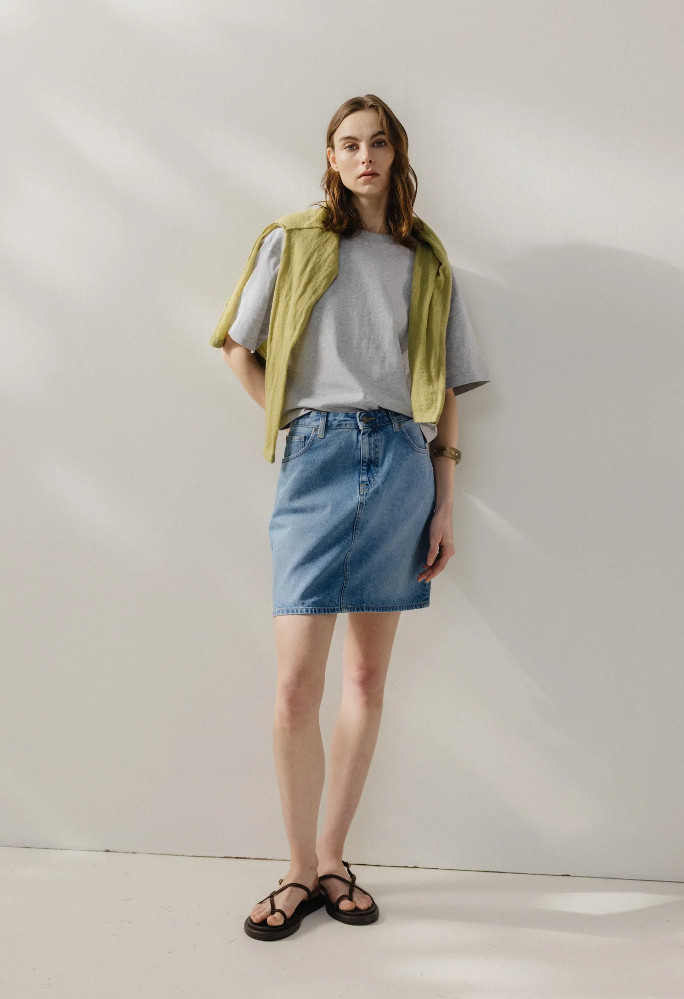 Audry Mini Skirt - Light Stone Vintage - Image 7