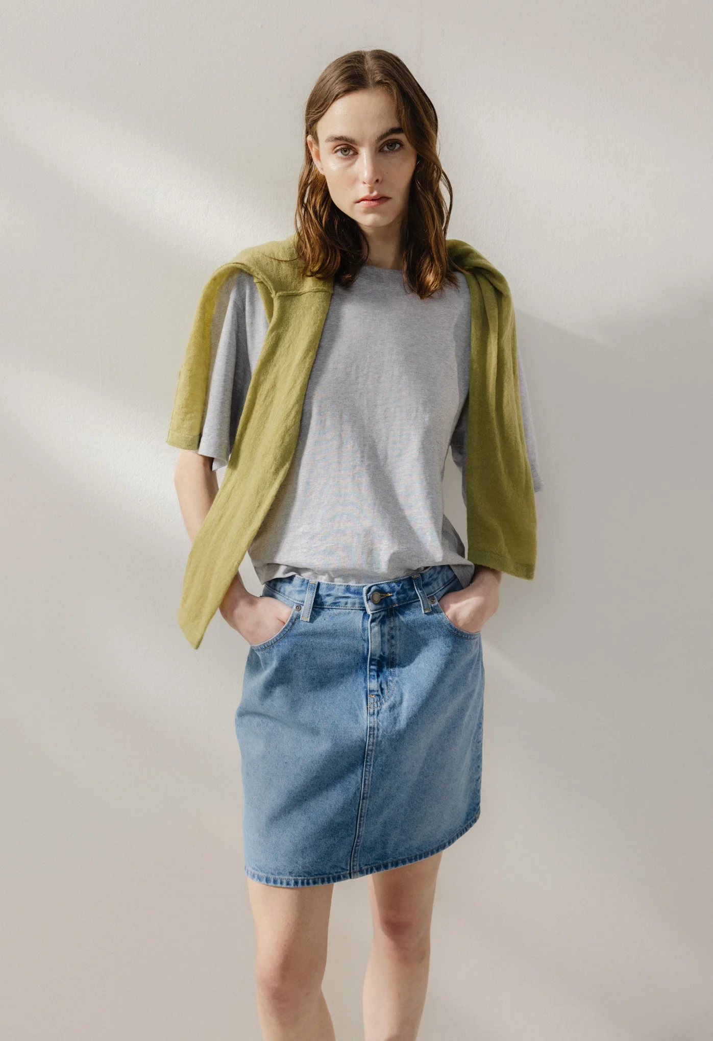 Audry Mini Skirt - Light Stone Vintage - Image 8