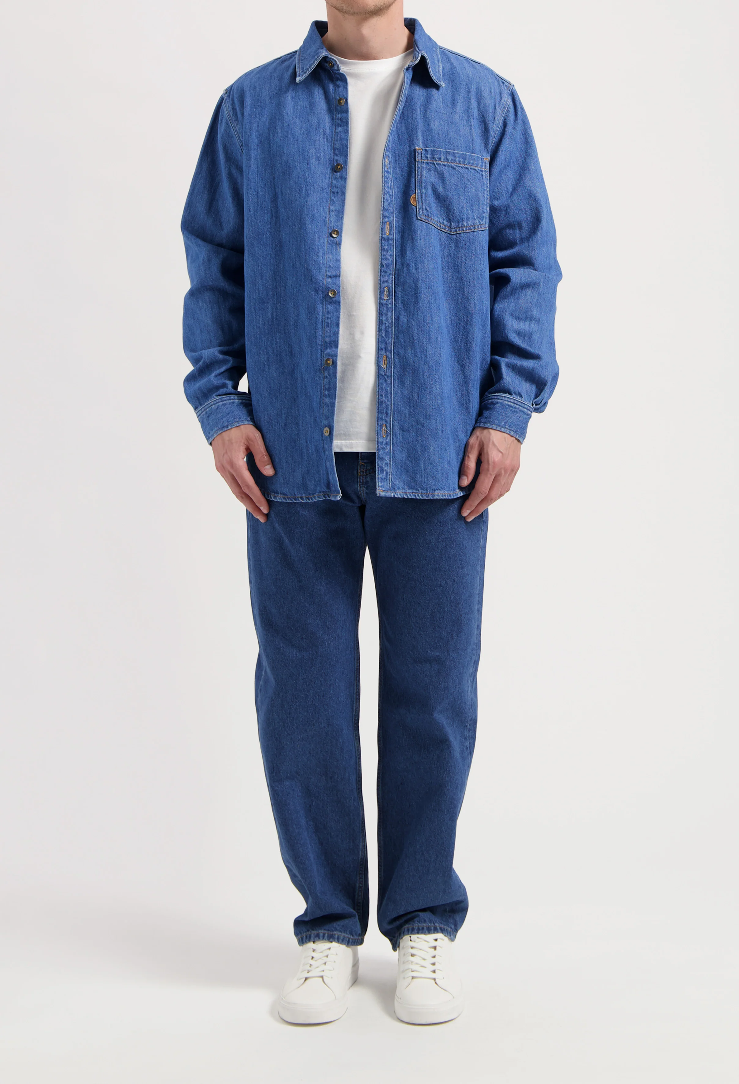 Chris Denim Shirt - Medium Stone - Image 4