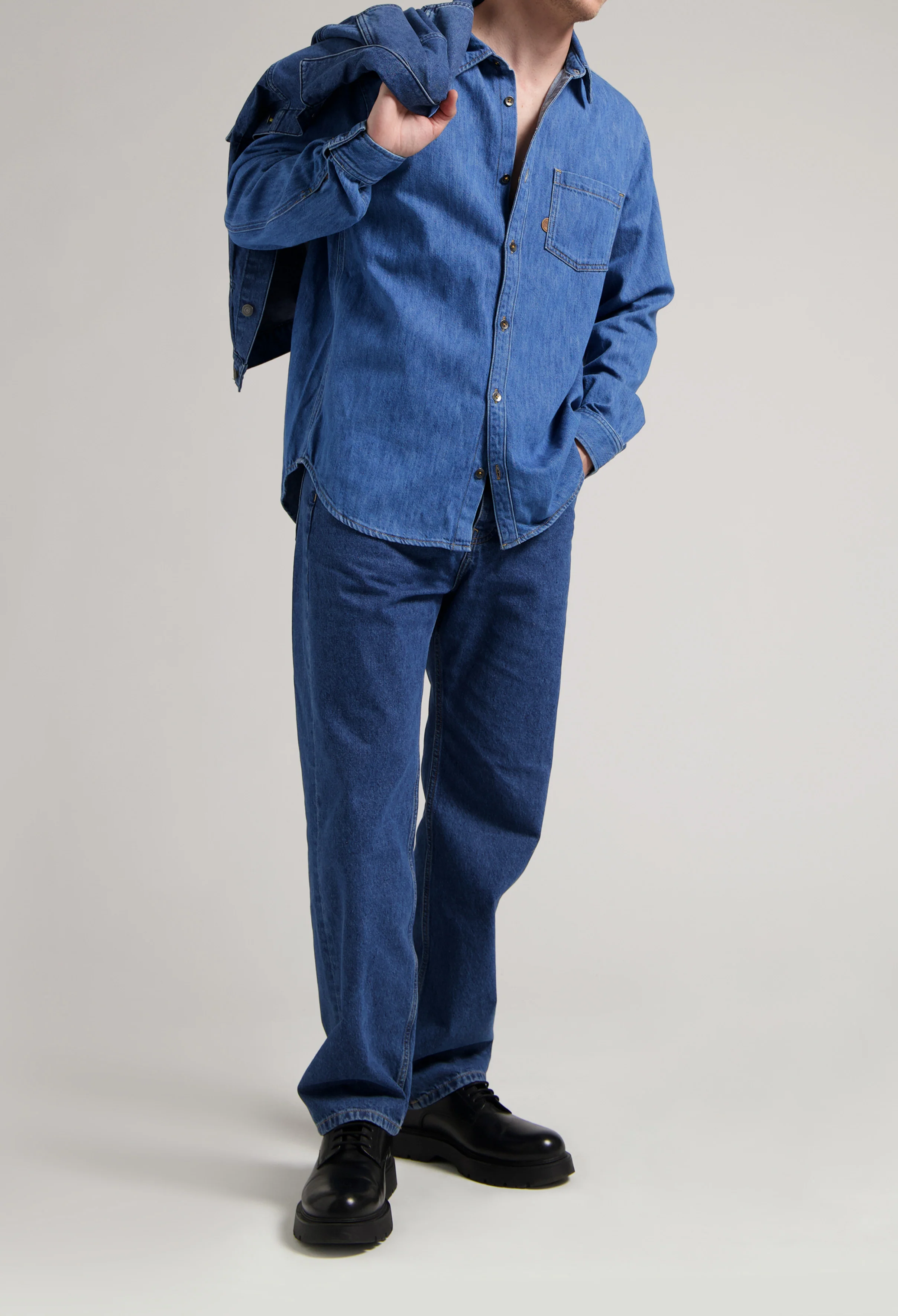 Chris Denim Shirt - Medium Stone - Image 7