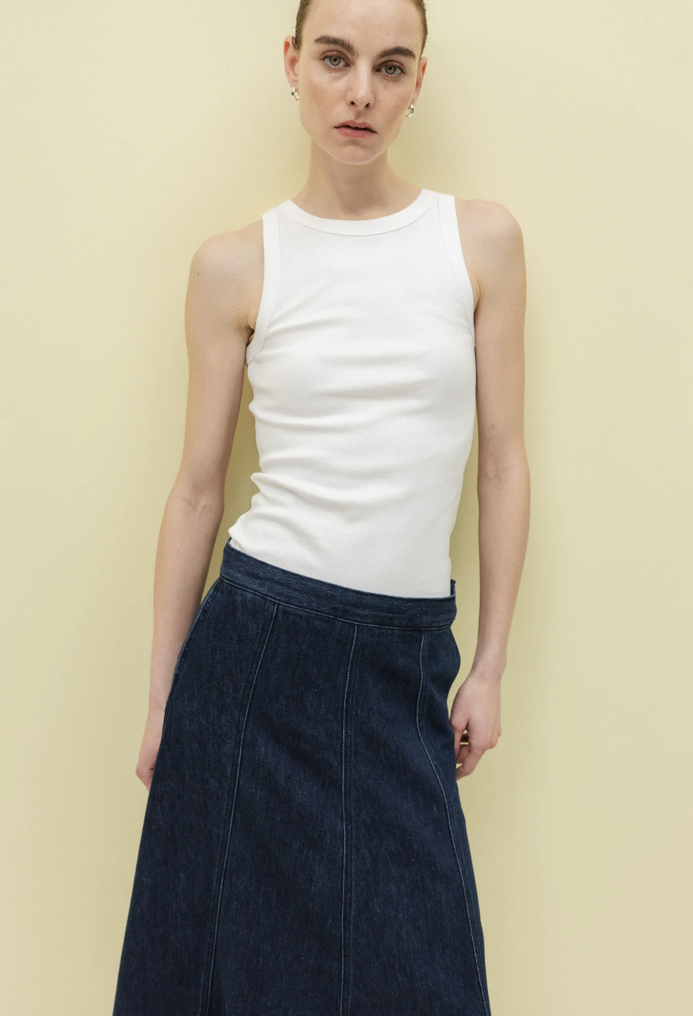 Mae Panel Skirt - Stone Indigo - Image 8