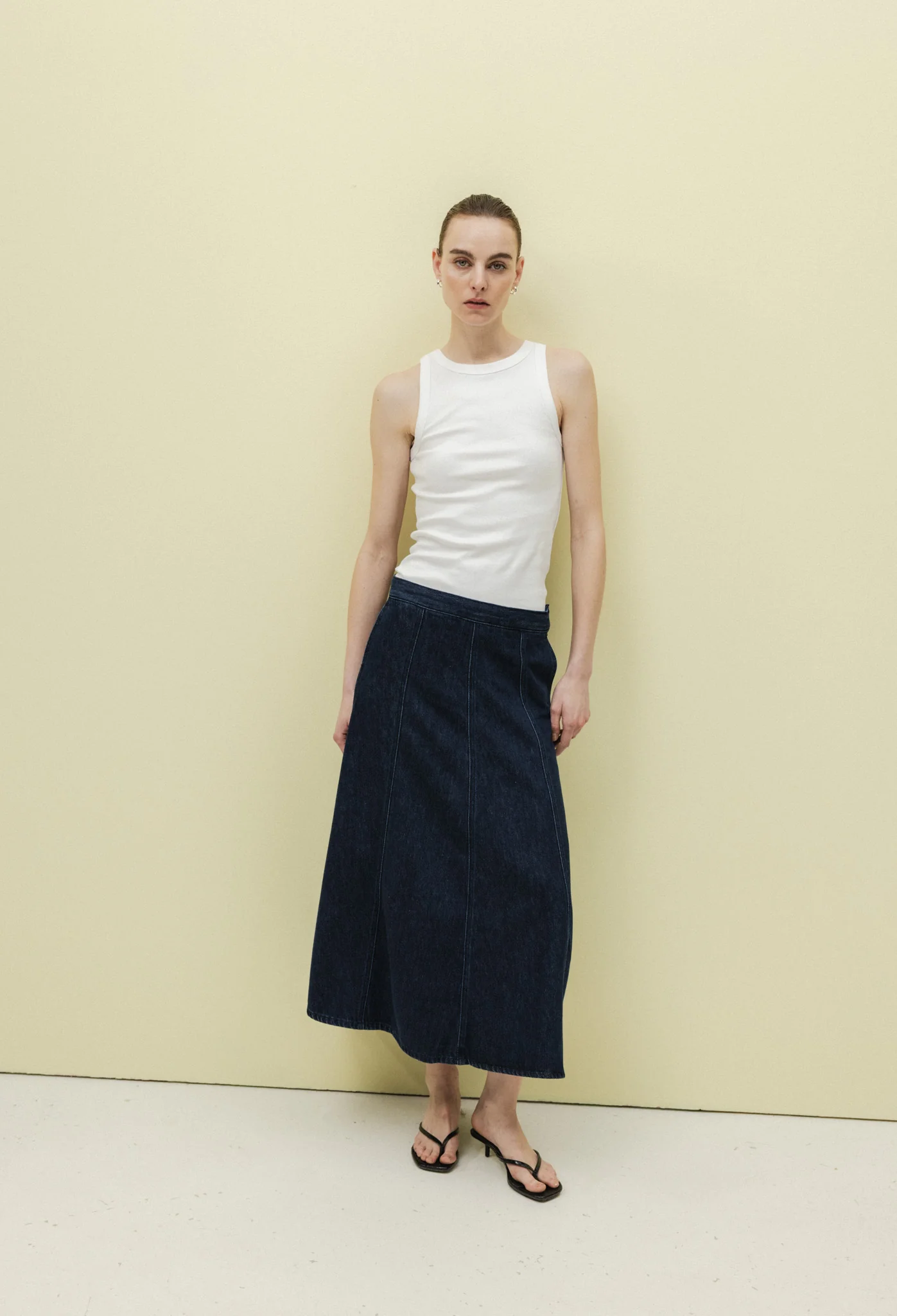 Mae Panel Skirt - Stone Indigo - Image 9
